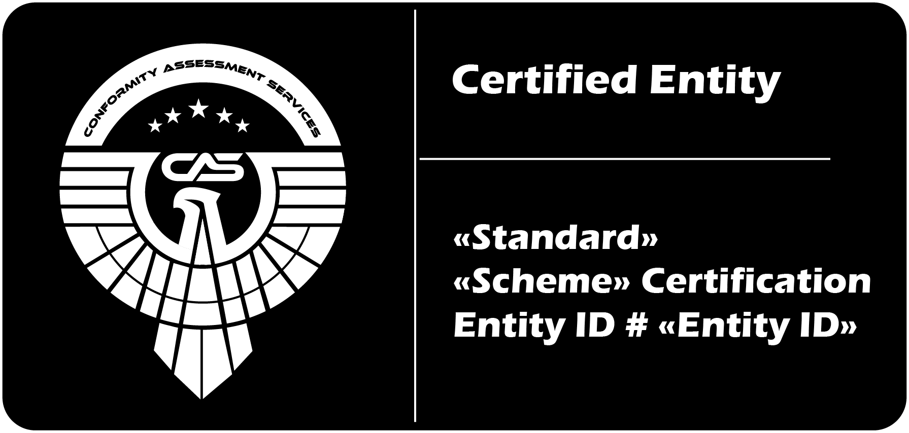 CAS Certification Mark for dark backgrounds